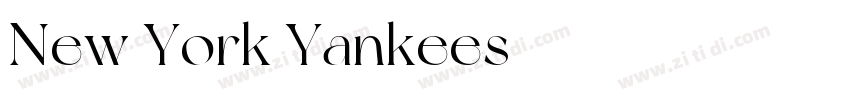 New York Yankees字体转换